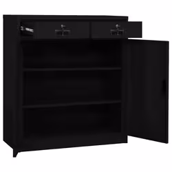 VidaXL 336411 schedario e accessori Acciaio Nero - Vista aggiuntiva 6