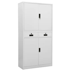 VidaXL 336418 schedario e accessori Acciaio Grigio chiaro