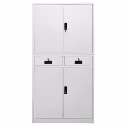 VidaXL 336418 schedario e accessori Acciaio Grigio chiaro - Vista aggiuntiva 2