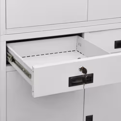 VidaXL 336418 schedario e accessori Acciaio Grigio chiaro - Vista aggiuntiva 8