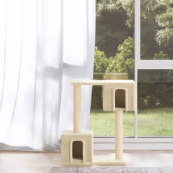 Questo tiragraffi è il luogo perfetto per i vostri gatti, dove possono graffiare, arrampicarsi, appollaiarsi, nascondersi e r ...