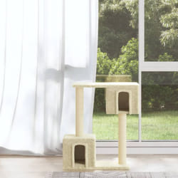 Albero per Gatti con Tiragraffi in Sisal Altezza 60 cm vari colori colore: Crema