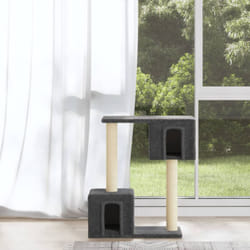 Tiragraffi per gatti, Albero per Gatti con Tiragraffi in Sisal Grigio Scuro 60 cm Vidaxl
