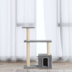 Albero per Gatti con Tiragraffi in Sisal Altezza 70 cm vari colori colore: Grigio chiaro