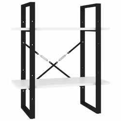 VidaXL 806443, Bianco, Metallo, Legno, Legno di pino, 600 mm, 300 mm
