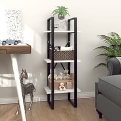 Scaffale 40X30X105cm con 3 ripiani design moderno disponibili vari colori colore : Bianco Lucido