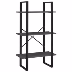 vidaXL Scaffale Portaoggetti Grigio 60x30x105 cm Legno Multistrato - Vista aggiuntiva 2