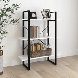 Libreria, Scaffale Bianca 80x30x105 cm in Legno Multistrato Vidaxl