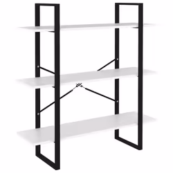 vidaXL Libreria Bianca 100x30x105 cm in Legno Multistrato - Vista aggiuntiva 2