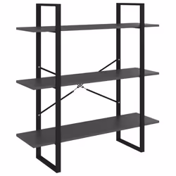 vidaXL Libreria Grigia 100x30x105 cm in Legno Multistrato - Vista aggiuntiva 2