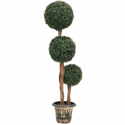 Questa pianta artificiale di bosso aggiunge un tocco di verde a qualsiasi spazio e l'esclusiva forma a 3 palle è pensata per  ...
