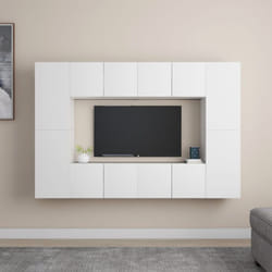 Vidaxl - Set Mobili Porta tv 8 pz Bianco in Legno Multistrato 769776