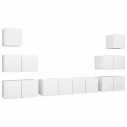 VidaXL 3078714, Bianco, Legno, Legno, 600 mm, 8 pz