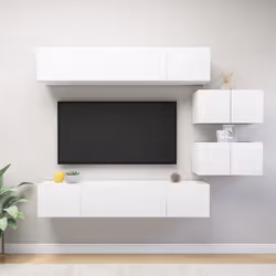 Questo set di mobili porta TV, dal design moderno e dall'ampio spazio dove riporre gli oggetti, diventerà il punto focale del ...