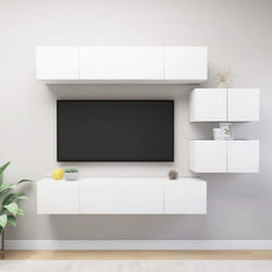Vidaxl - Set Mobile tv 6 pz Bianco in Truciolato