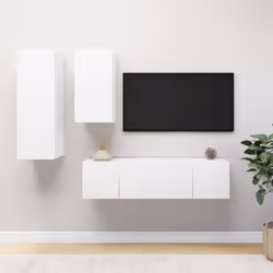 Questo set di mobili porta TV, dal design moderno e dall'ampio spazio dove riporre gli oggetti, diventerà il punto focale del ...