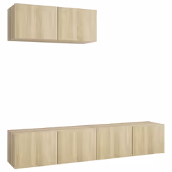 vidaXL Mobili Porta TV 3 pz Rovere Sonoma in Legno Multistrato - Vista aggiuntiva 2