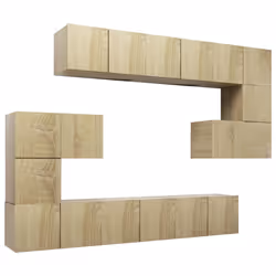vidaXL Set di Mobili Porta TV 10 pz Rovere Sonoma in Legno Multistrato - Vista aggiuntiva 2
