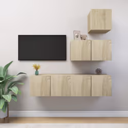 Questo set di mobili porta TV, dal design moderno e dall'ampio spazio dove riporre gli oggetti, diventerà il punto focale del ...