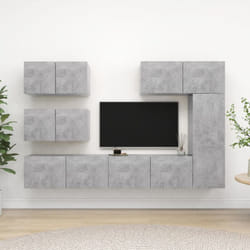 Vidaxl - Set Porta tv 6 pz Grigio Cemento in Truciolato