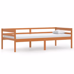 vidaXL Giroletto senza Materasso Ambrato Legno Massello Pino 90x200 cm - Vista aggiuntiva 2