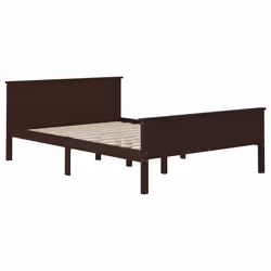 vidaXL Giroletto Marrone Scuro in Legno Massello di Pino 120x200 cm - Vista aggiuntiva 3