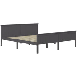 Vidaxl - Giroletto Grigio in Legno Massello di Pino 180x200 cm