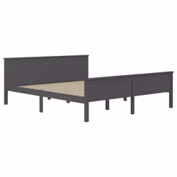 vidaXL Giroletto Grigio in Legno Massello di Pino 200x200 cm - Vista aggiuntiva 3