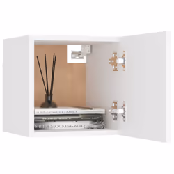 vidaXL Comodino Bianco 30,5x30x30 cm in Legno Multistrato - Vista aggiuntiva 3
