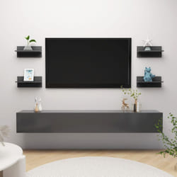 4 pz Mensole a Muro, Mensole Da Parete Grigie 40x11, 5x18 cm in Truciolato Vidaxl