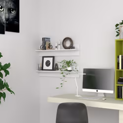 Questi scaffali a parete, dal design elegante e moderno, diventeranno di certo il punto focale del vostro soggiorno. Dotate d ...
