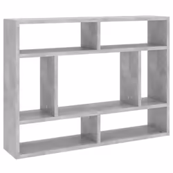 vidaXL Scaffale a Parete Grigio Cemento 75x16x55 cm Legno Multistrato - Vista aggiuntiva 2