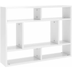 Scaffale a Parete, Mensole Da Parete Bianco Lucido 75x16x55 cm in Truciolato Vidaxl