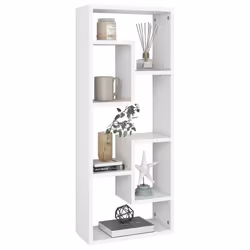 vidaXL Scaffale a Parete Bianco 36x16x90 cm in Legno Multistrato - Vista aggiuntiva 3