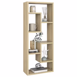 vidaXL Scaffale a Parete Rovere Sonoma 36x16x90 cm Legno Multistrato - Vista aggiuntiva 3