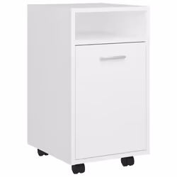 vidaXL Credenza con Ruote Bianca 33x38x60 cm in Legno Multistrato - Vista aggiuntiva 2