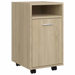 vidaXL Credenza con Ruote Rovere Sonoma 33x38x60 cm Legno Multistrato - Vista aggiuntiva 2