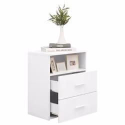 VidaXL 803273 comodino Bianco - Vista aggiuntiva 4
