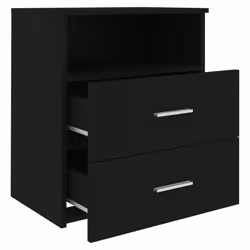 VidaXL 803274 comodino Nero - Vista aggiuntiva 4