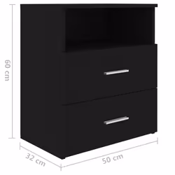 VidaXL 803274 comodino Nero - Vista aggiuntiva 7