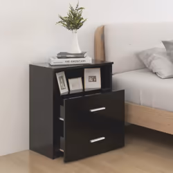VidaXL 803275 comodino Nero - Vista aggiuntiva 3