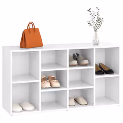 vidaXL Scarpiera con Panchina Bianco 103x30x55 cm in Multistrato - Vista aggiuntiva 3