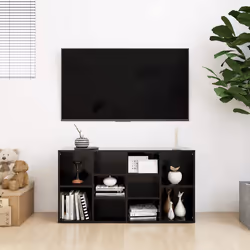 vidaXL Scarpiera con Panchina Nera 103x30x55 cm Legno Multistrato - Vista aggiuntiva 3