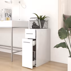vidaXL Armadietto da Farmacia Bianco 20x45,5x60 cm in Multistrato - Vista aggiuntiva 3