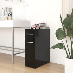vidaXL Armadietto da Farmacia Nero 20x45,5x60 cm in Legno Multistrato