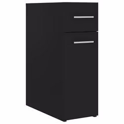 vidaXL Armadietto da Farmacia Nero 20x45,5x60 cm in Legno Multistrato - Vista aggiuntiva 2