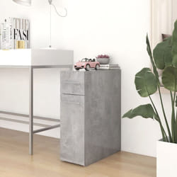 Vidaxl - Mobile Moderno, Armadietto da Farmacia Grigio Cemento 20x45,5x60 cm Multistrato 4332