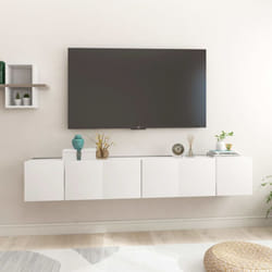 Vidaxl - Mobili Porta tv Sospesi 3 pz, Tavolino tv Per Salotto Bianco 60x30x30cm