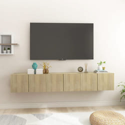 Vidaxl - Mobili Porta tv Sospesi 3 pz, Tavolino tv Per Salotto Rovere Sonoma 60x30x30 cm