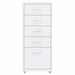 Schedario Mobile Bianco 28x41x69 cm in Metallocod mxl 106117 - Vista aggiuntiva 2